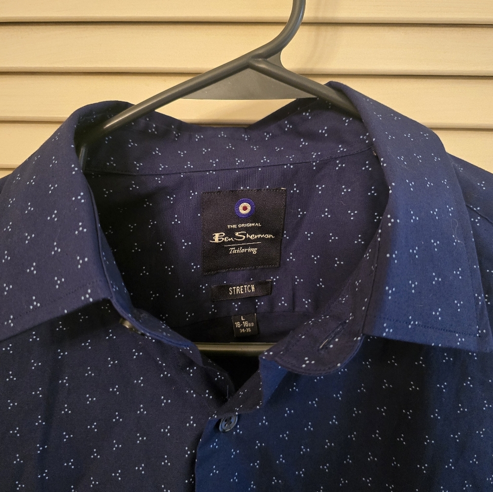 Ben Sherman Navy Patterned Button Down Shirt - image 2